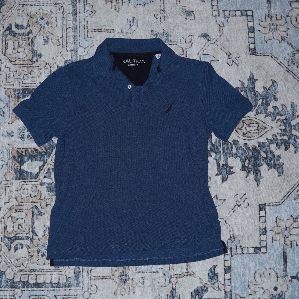 Nautica navy blue polo shirt Small